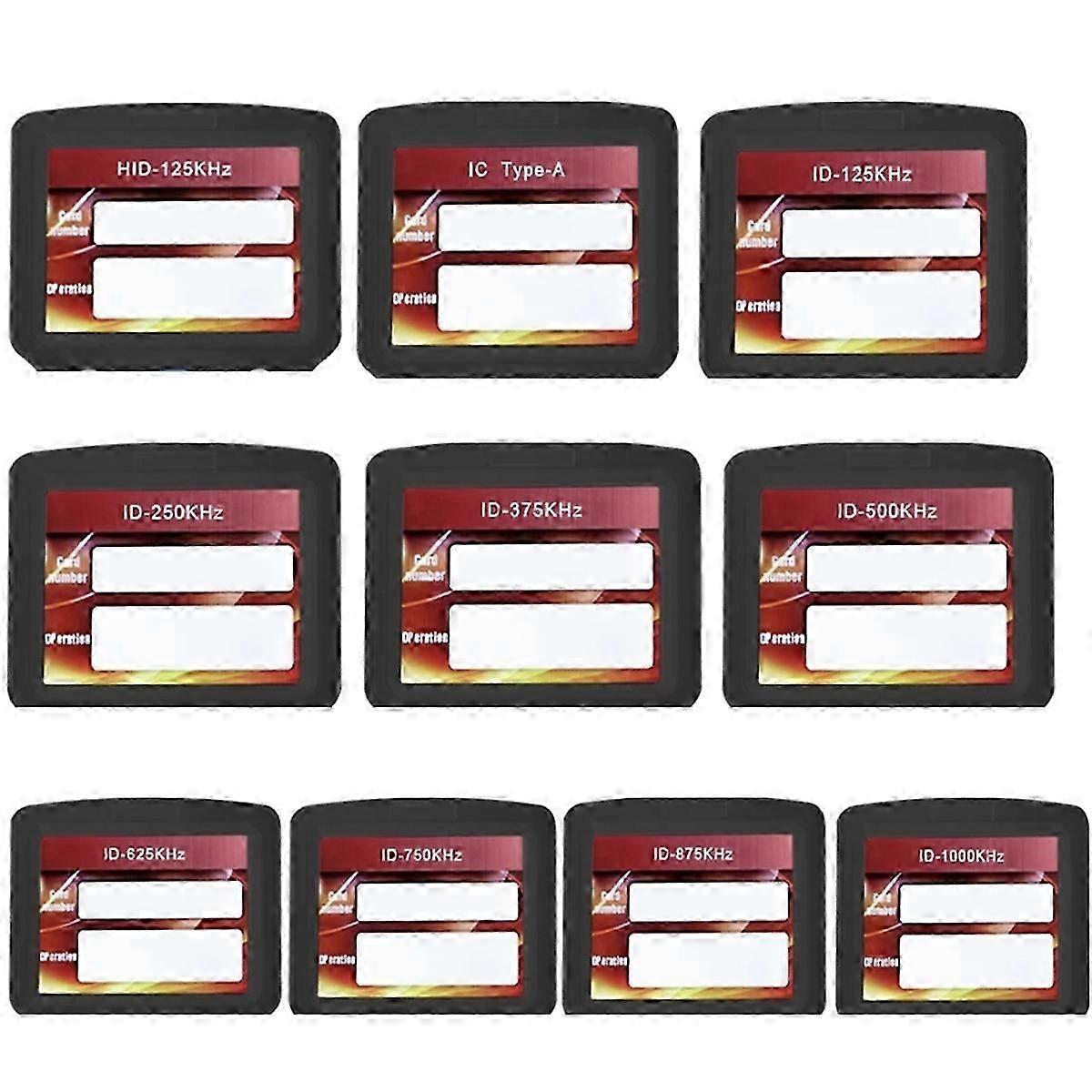 10 Frequency RFID NFC Smart Card Reader Writer Duplicator+5XCUID Keychain 125K 13.56MHz RFID Copier