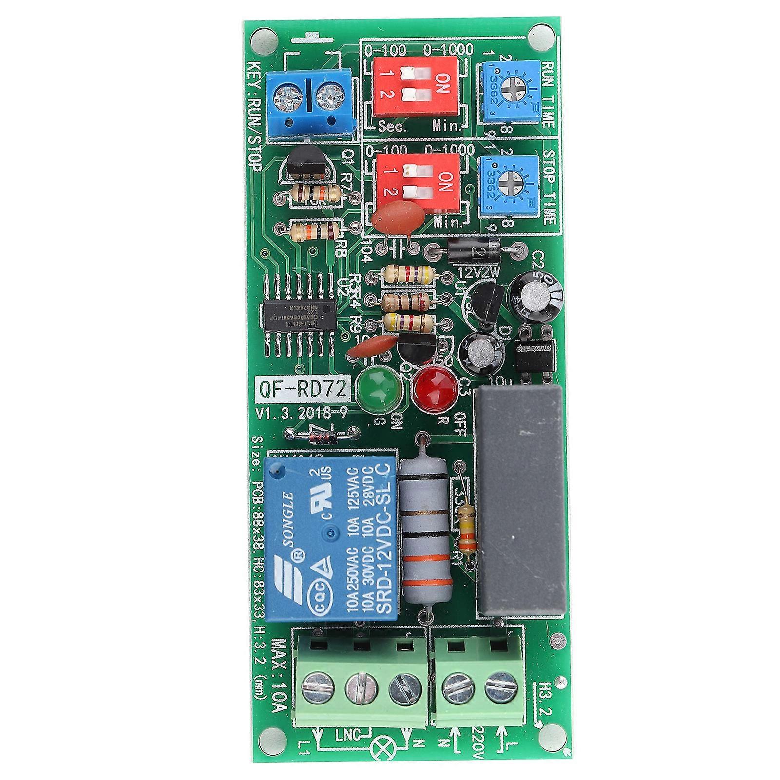 Module relais marche/arrêt à temporisation réglable à cycle infini, 1 pièce, AC100V-250V