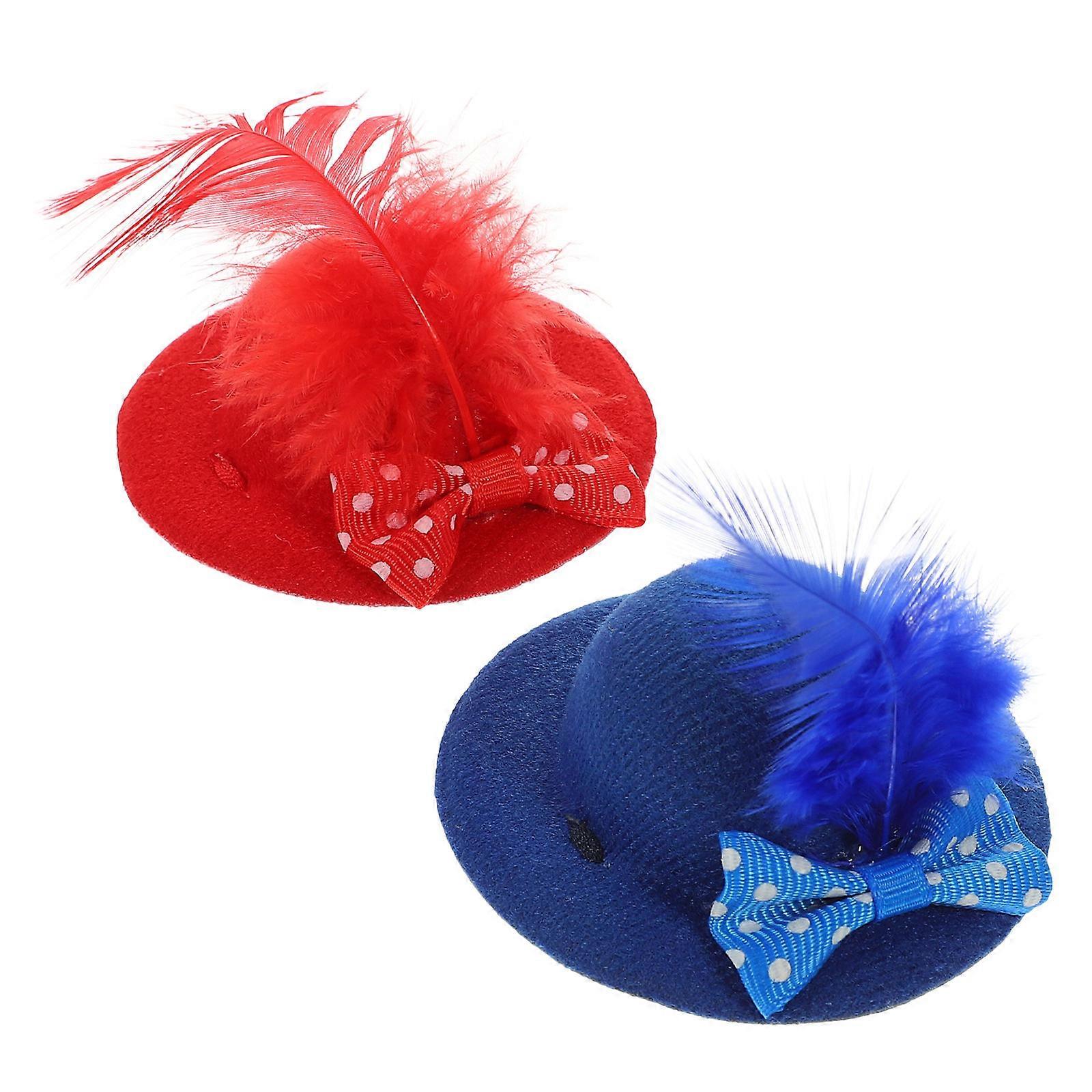 Assorted Color Chicken Hats for Decoration 6Pcs Small Animal Mini Caps