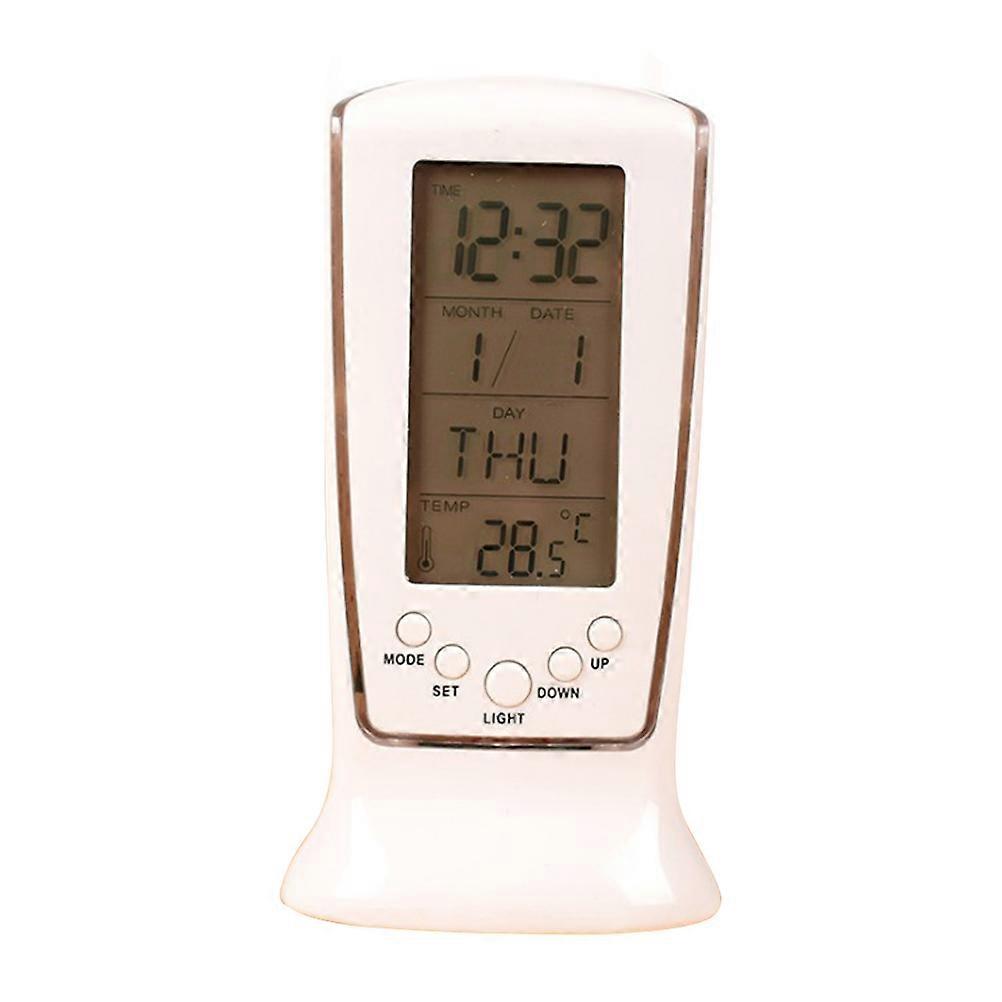 LED Electronic Clock Portable Alarm Clock with Calendar and Thermometer