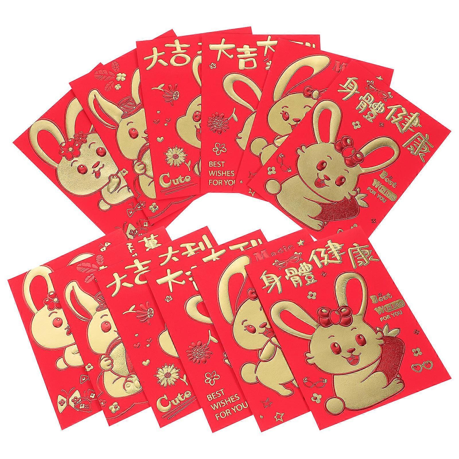Red Money Packet Paper Envelopes for Storage Use 60Pcs Red Money Pouches