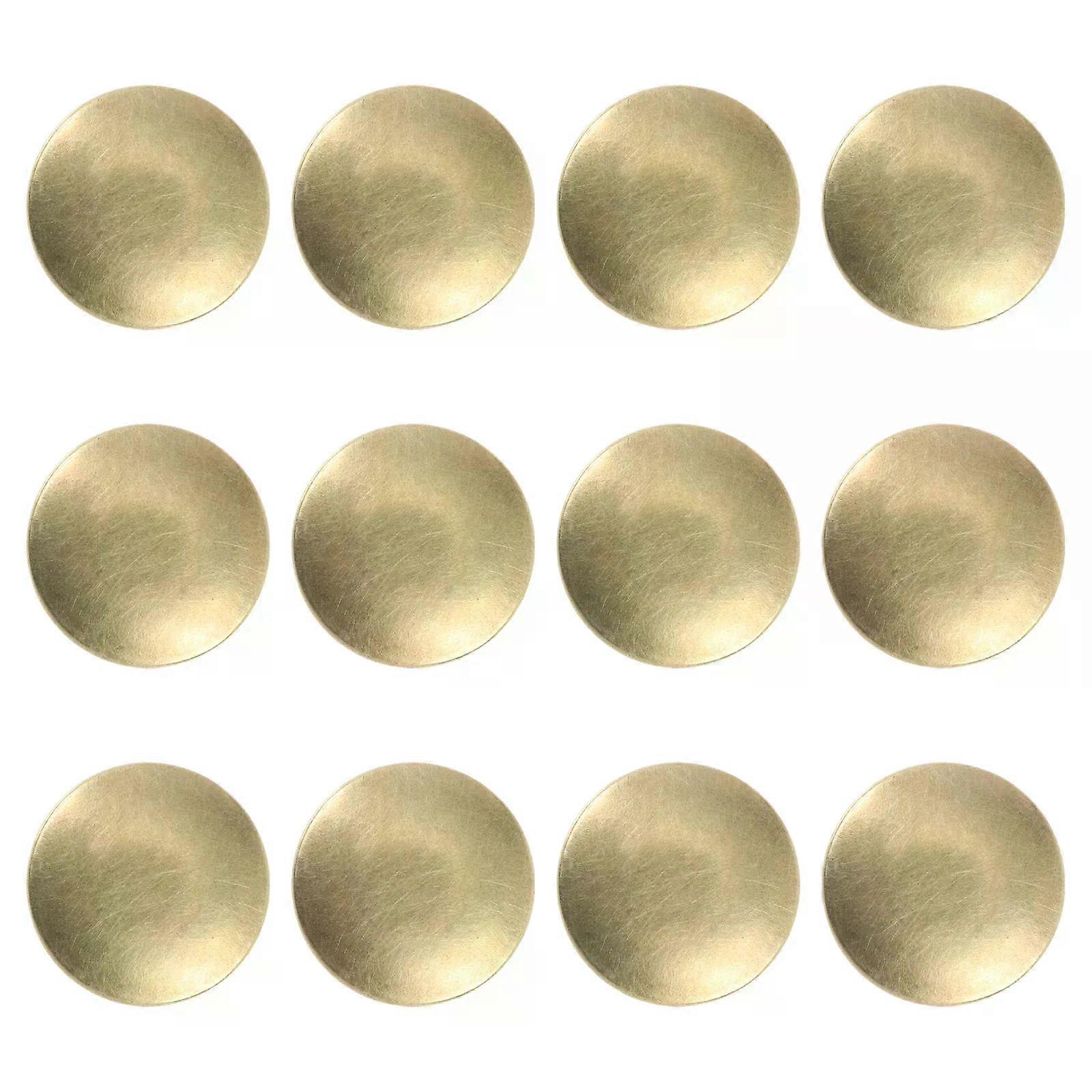 12 Pcs Kitchen Cabinet Handles Brass Drawer Small Knobs Door Simple Decorative Cupboard Round Wardrobe