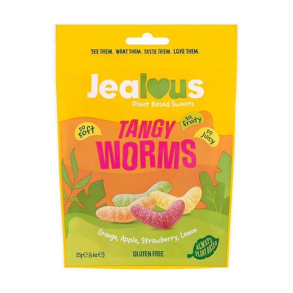 Jealous Sweets Tangy Worms Plant Based Sweets 125g - 10 Pack