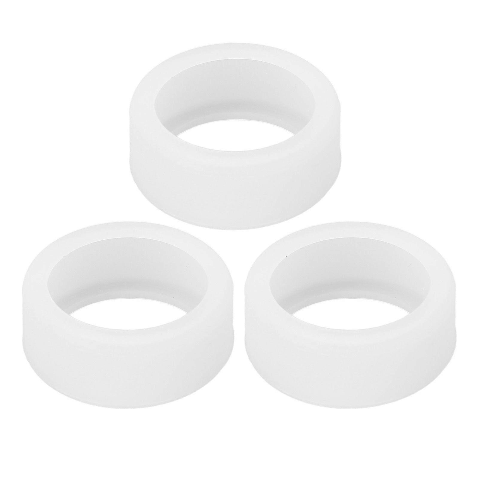 3PCS Silicone Ring Covers for Smart Ring Scratch Resistant Skin Friendly Elastic Ring Protector Protective Sleeve White S for Size 6 7 8 9 10