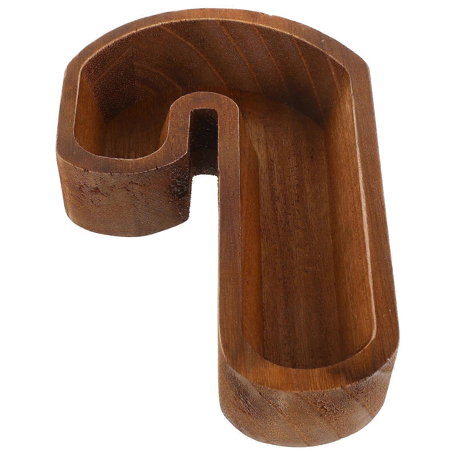 Wooden Cane Shape Snack Bowl for Party Use 5Pcs Serving Bowls