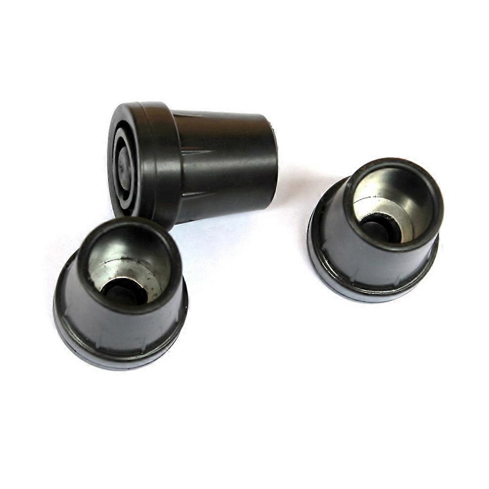 Walking Stick Ferrule Tips for Outdoor Walking Black Circle Protector 6Pack
