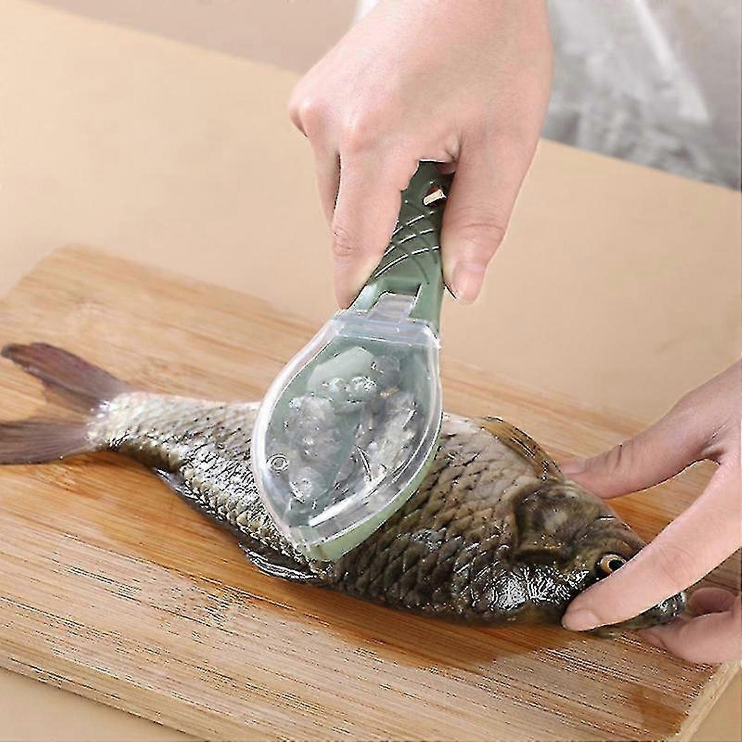 Ew דג ביתי קנה מידה Planer עם כיסוי ידני דגים קנה מידה מגרד מטבח גאדג'ט פלאנר הסרת קנה מידה מברשת הסרת אבנית