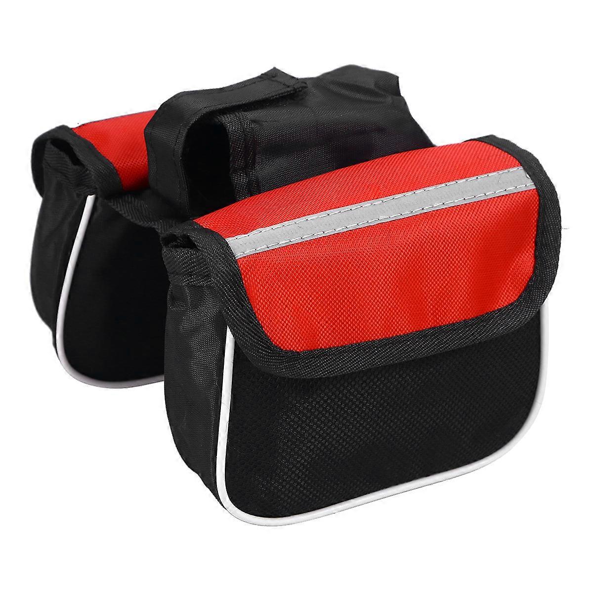 Pyörälaukku Pyöräilyohjaustangon laukku pyörälle Käytä punaista heijastavaa lisävarustetta