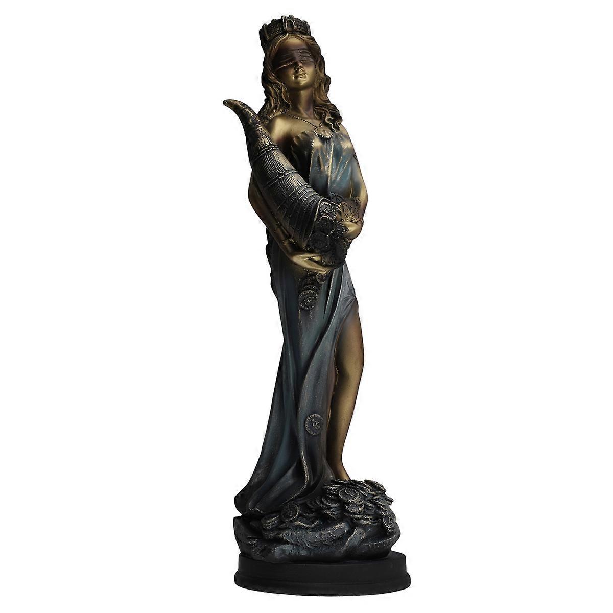 Blindfolded Fortuna Statue Luck Decorations for Home 35cm