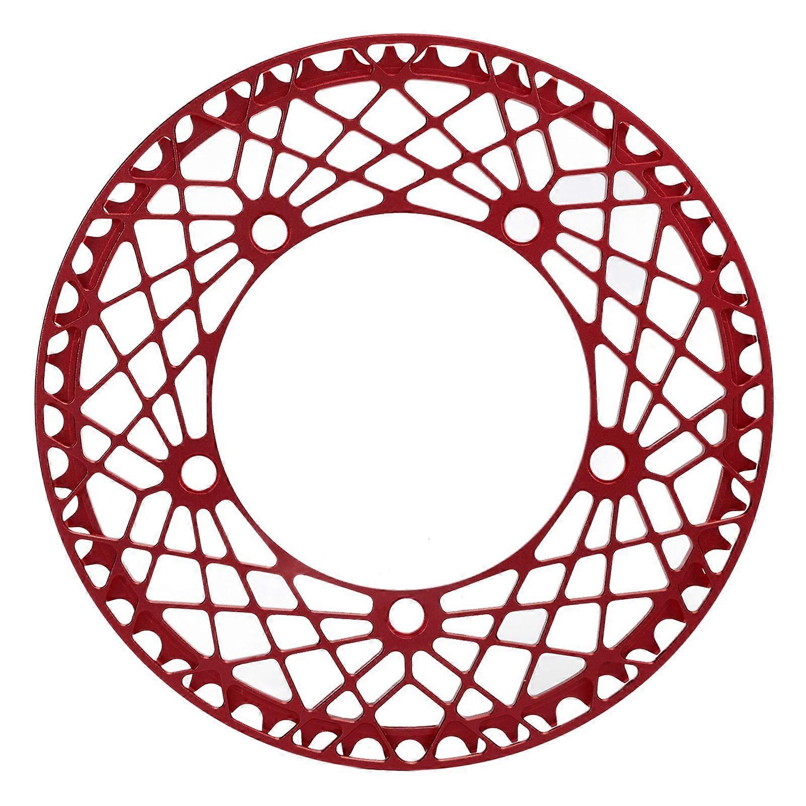 BOLANY Bicycle Chainring Aluminum Alloy Folding Bike Chainring Plate for 130 BCD 53TAnode Red