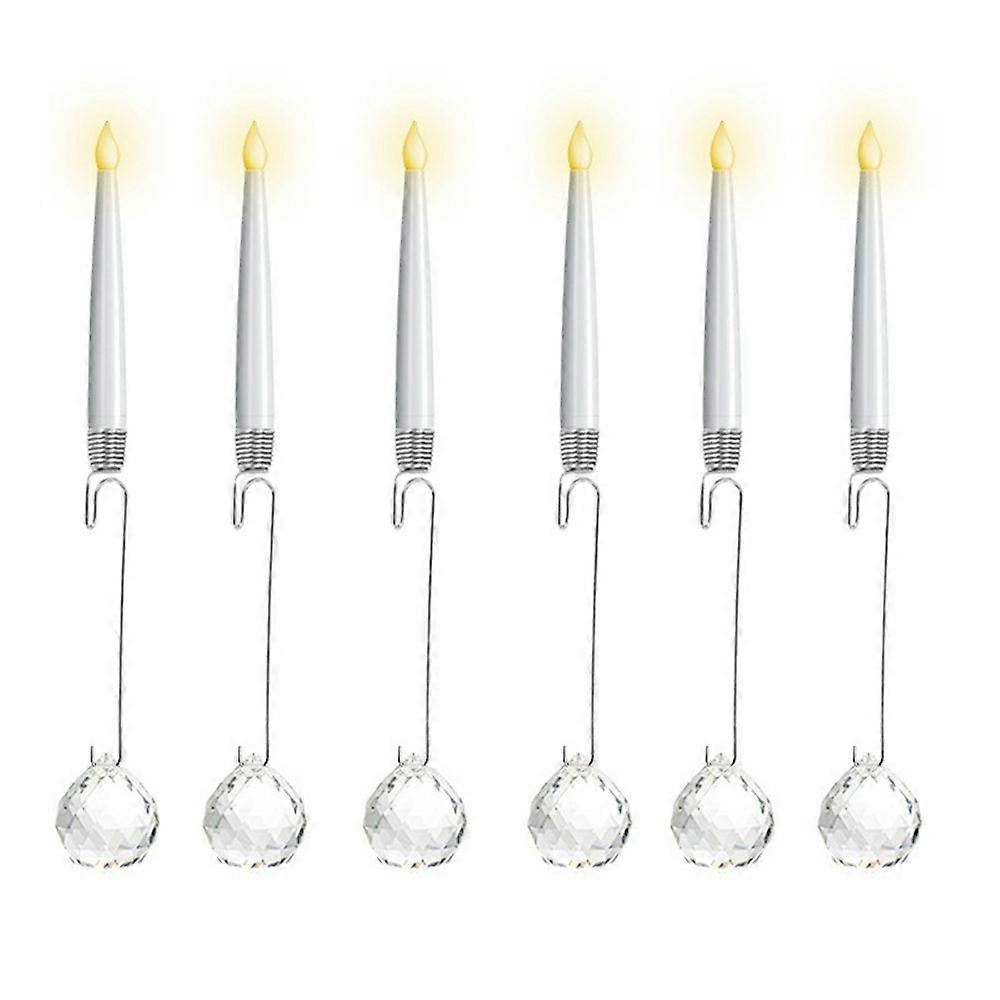 6 LED Electronic Candle Lights Christmas Tree Ornaments String Fairy Lights with Remote Control