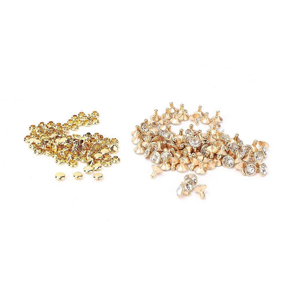 Cloth Crystal Inlay Rapid Rivets 12mm Spots Studs Cap for DIY Leather Craft Decoration(#3)