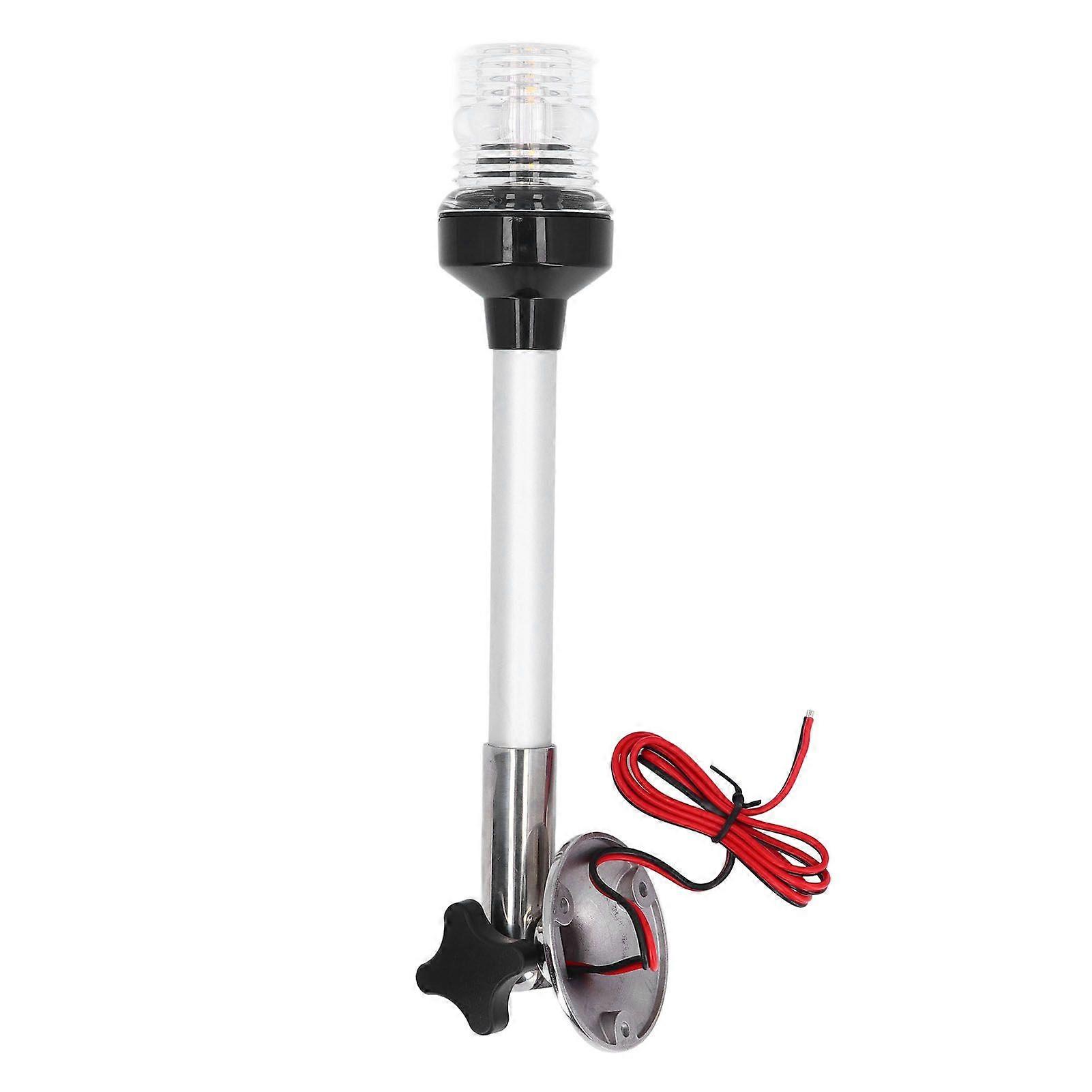 12in 1224VDC LED Fold Down Boat Stern Light 2NM Visibility IP66 Water Resistance Navigation Anchor Light for Pontoon Fishing Boat