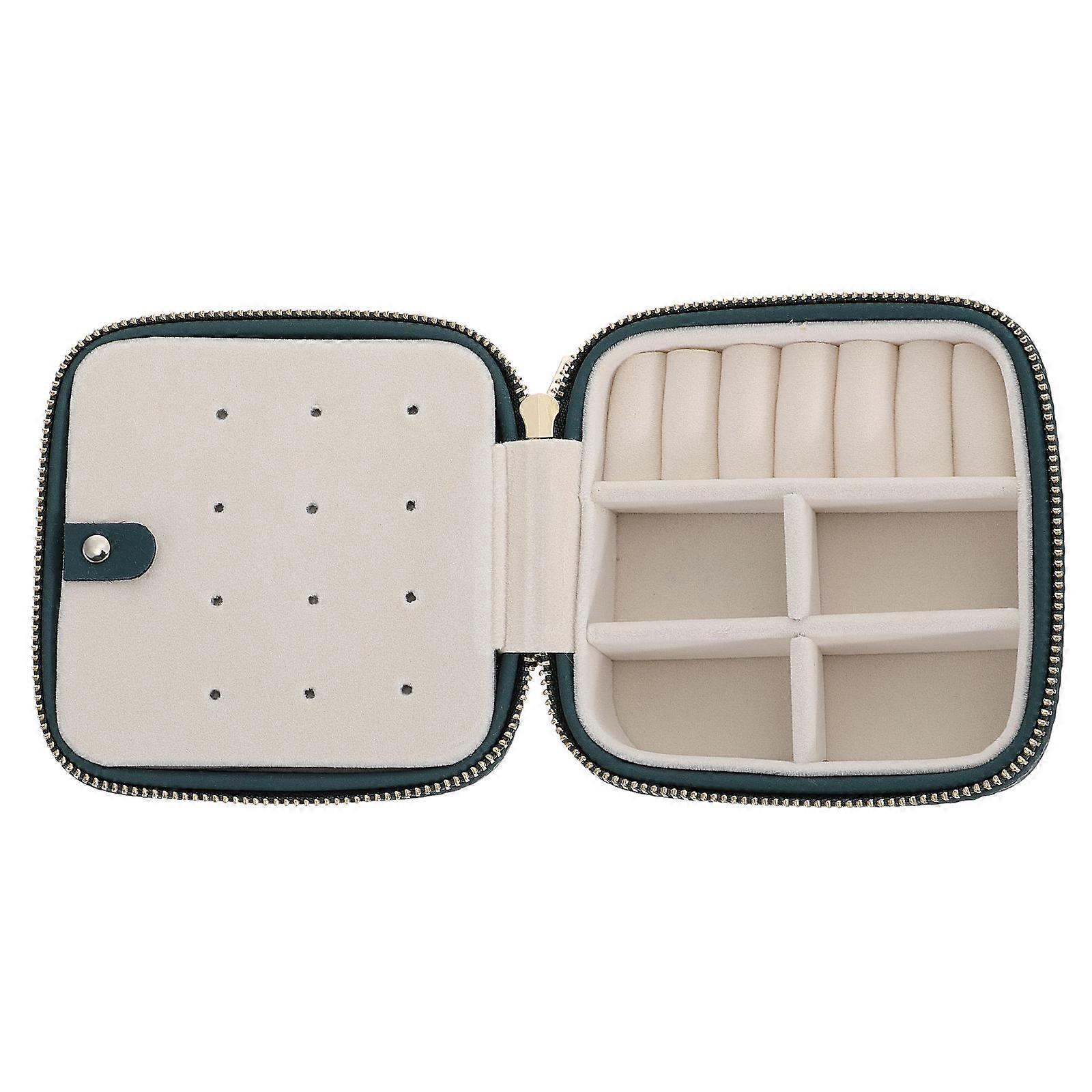 Ring Storage Box Mini Jewelry Case for Storage 2Pcs Compact Green Set