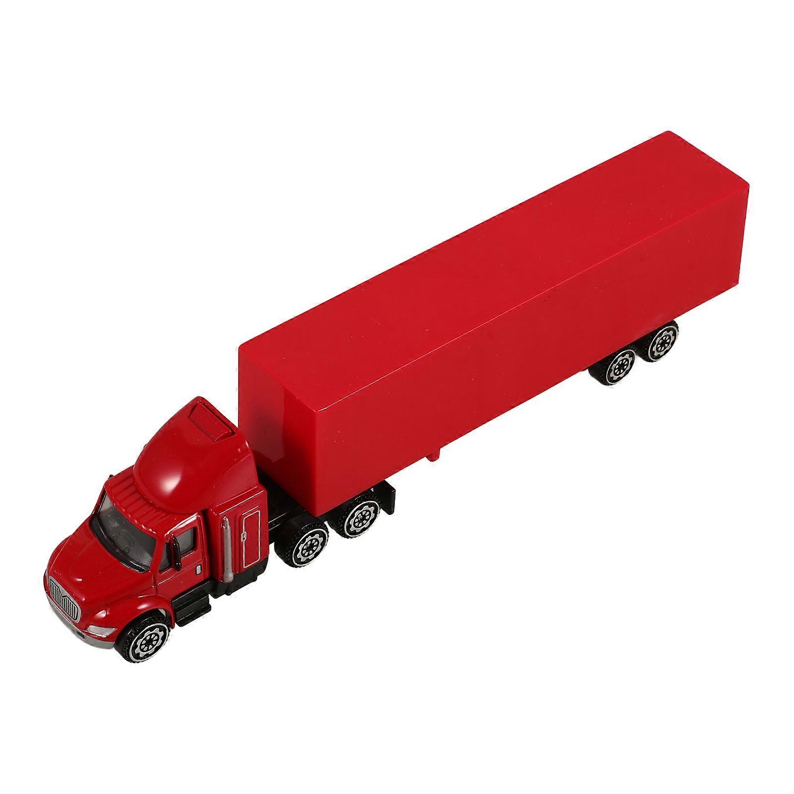 Mini Container Truck Alloy Model Truck for Display 4Pcs Set