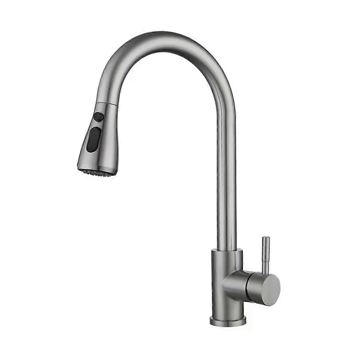 Kitchen Faucet Two Function Single Handle Pull Out Mixer Hot And Cold Deck Mounted 360 Rotation Faucet XL Brushing Stop