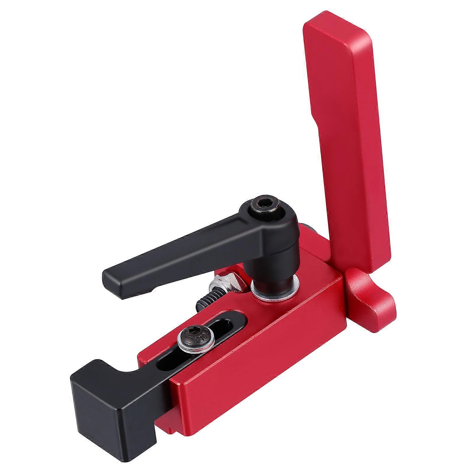 T-Slot Track Stop Device For Woodworkers Workshop Use Durable Length Limiting Tool Red 2Pcs