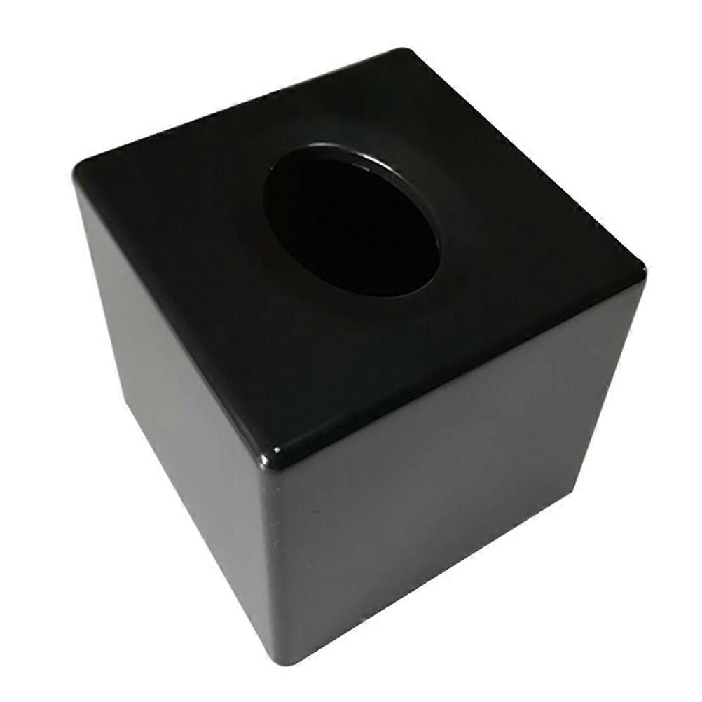 Tissue Box Container ABS Wooden Tissue Holder for Tissues Use 2Pcs Black