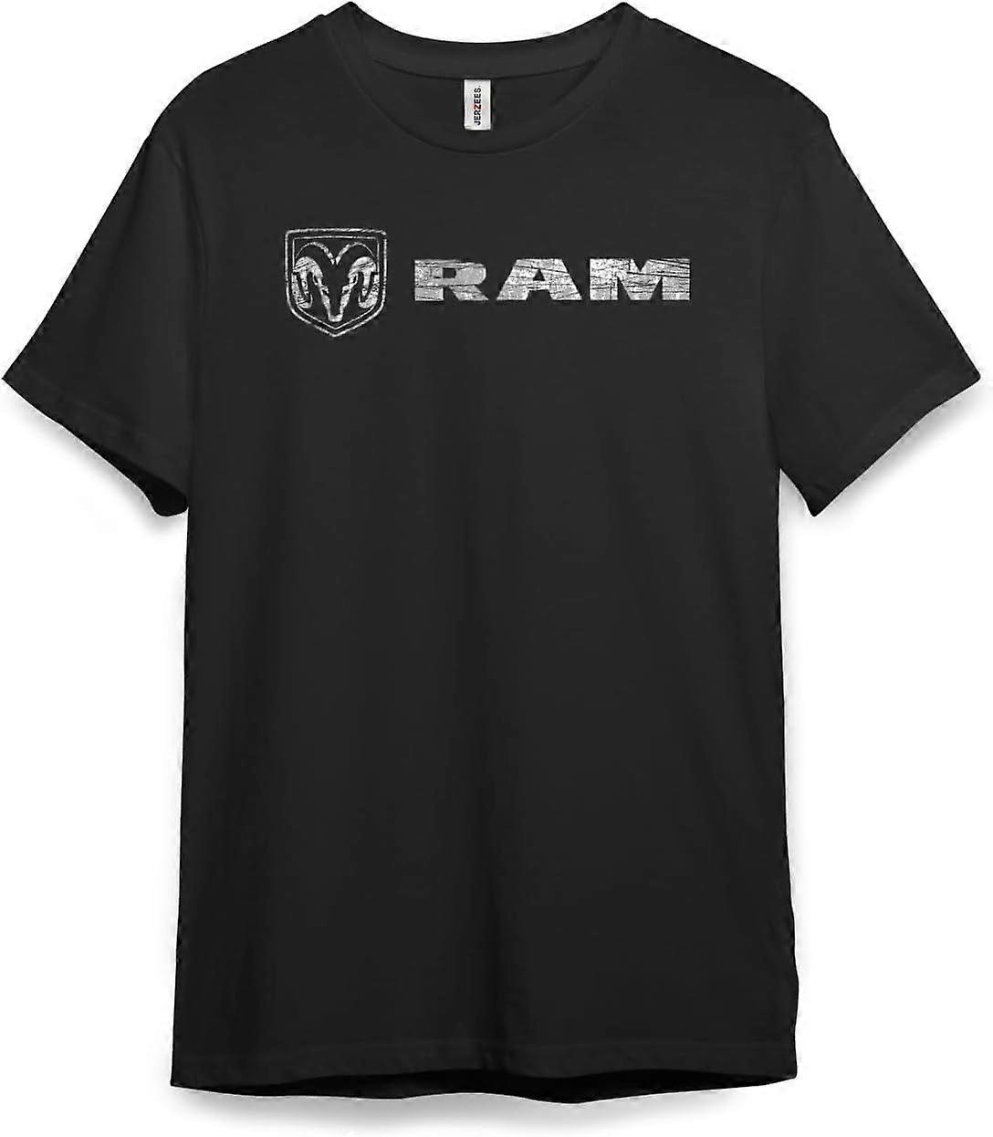 شاحنات RAM أفقي مخدوش شعار متعثرة رجال مرخصون' ق جرافيك قصير الأكمام تي شيرت رجال' ق تي شيرت خمر Fuuhuehwd96