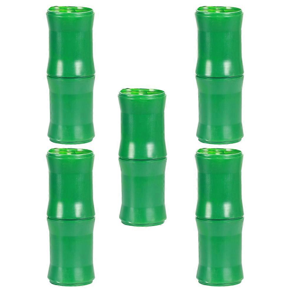 Simulerede bambusrør 5 stk. kloakrørsdæksel til haveejere 4 tommer diameter vandrørsbeskyttelse