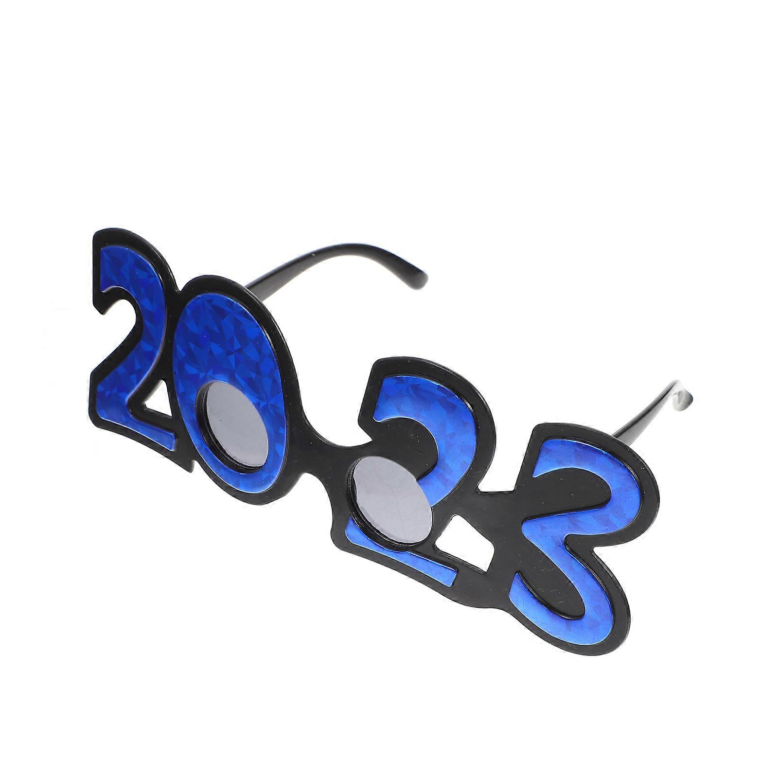 New Year Costume Accessories Glasses Frames for Decoration 2Pairs Blue