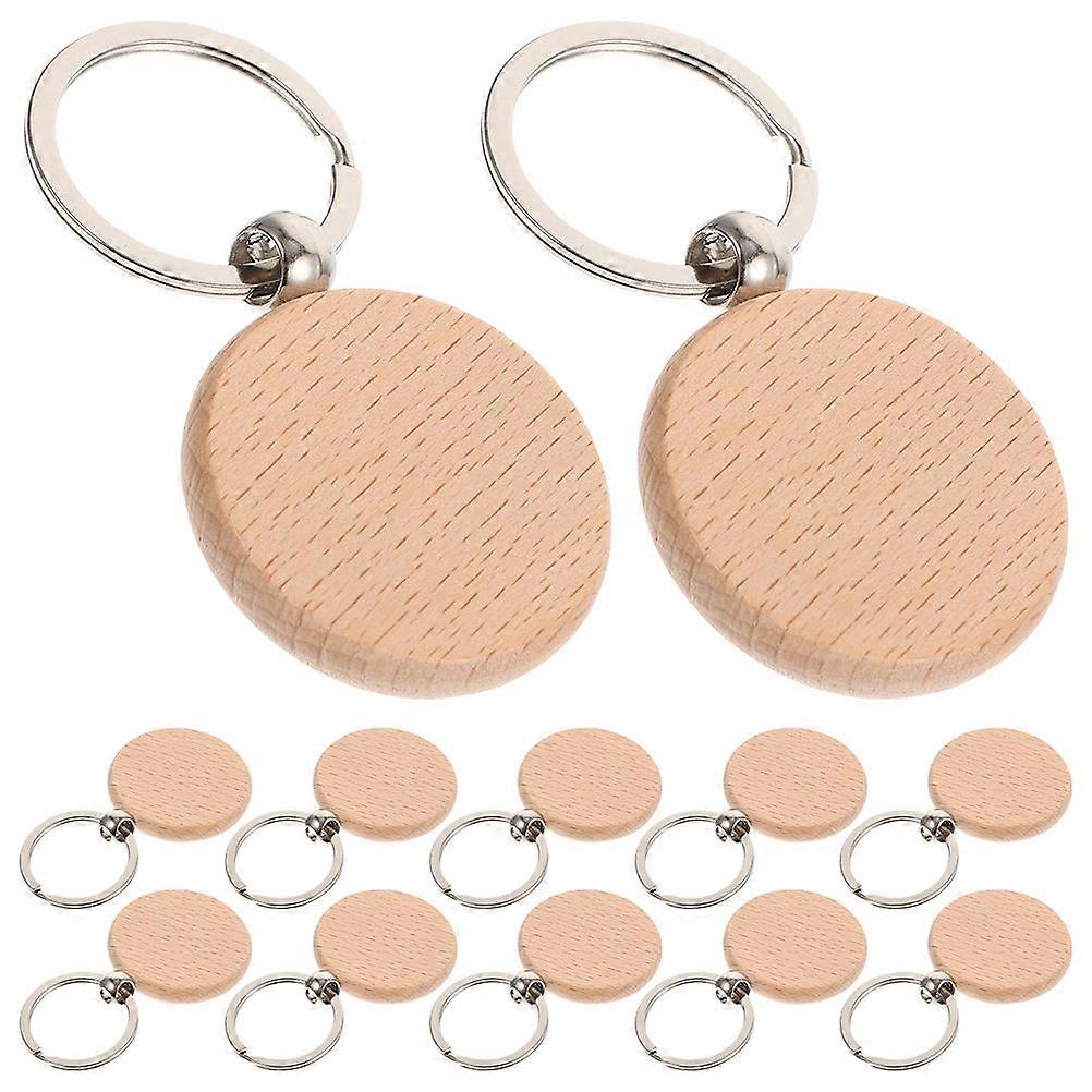 Wooden Key Chain for Holding Keys 60Pcs DIY Pendant Key Holder Decor
