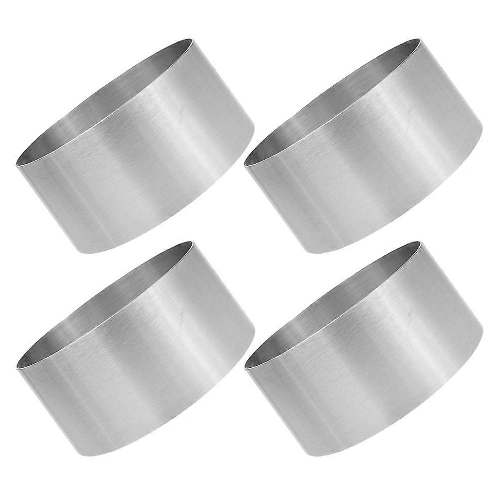 Stainless Steel Round Cookie Cutter Baking Mold for Mousse 8Pcs