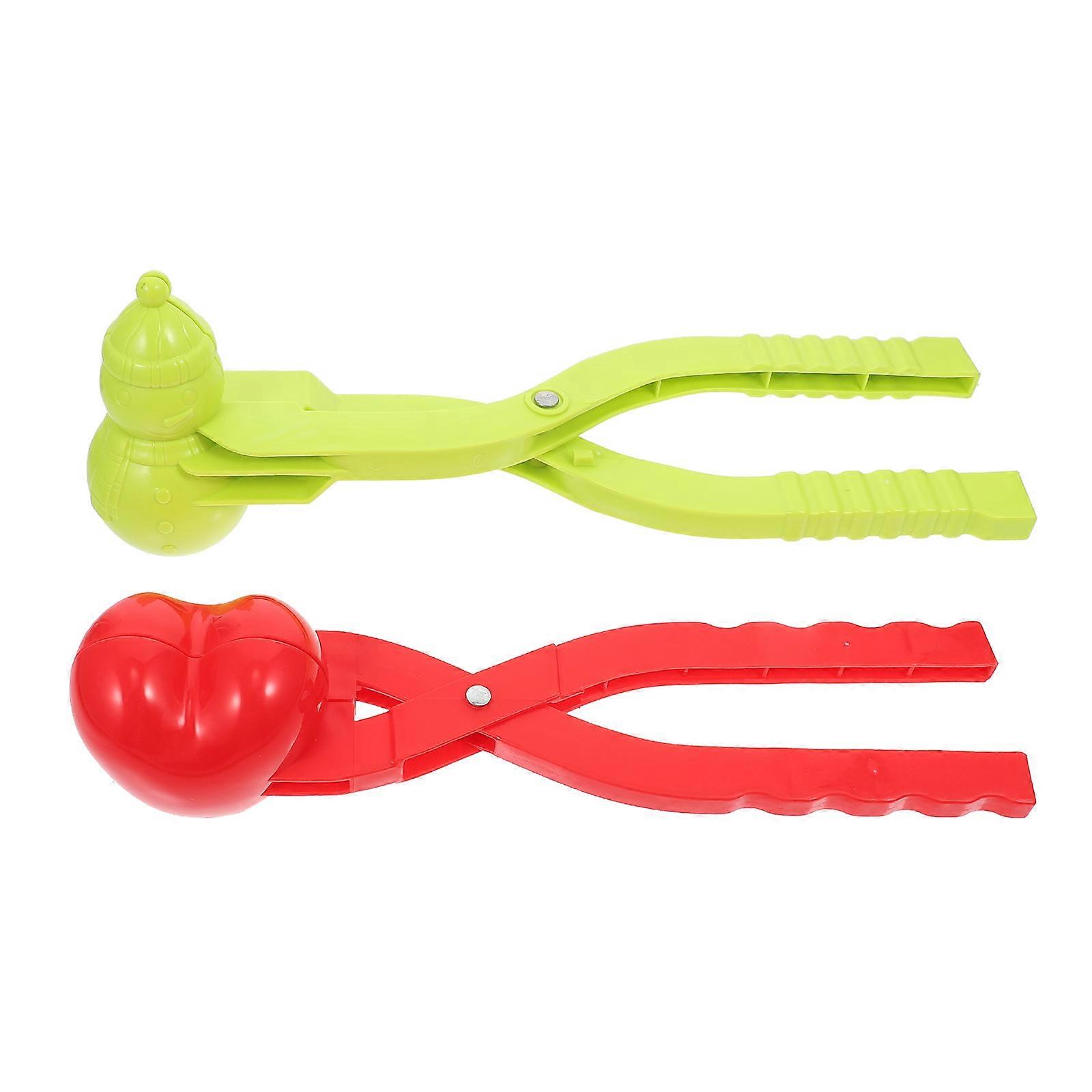 Clip Snow Balls Maker for Winter Plaything 2Pcs Plastic Tool
