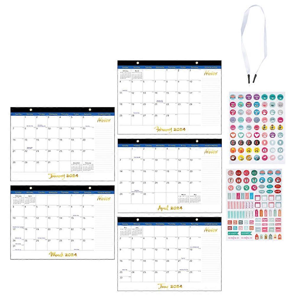 Daily Use Calendar Monthly Wall Calendar for Home Planning 4Sets
