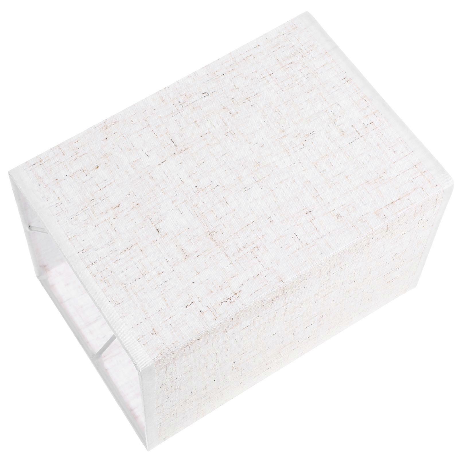 2Pcs Linen Floor Lampshade Rectangular Cover for Home Use Beige Lamp Shades
