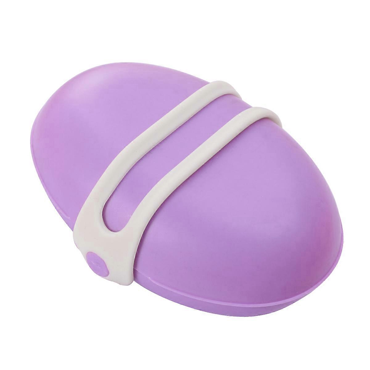 Bathroom Soap Container for Holding Soap Silicone Portable Box Purple