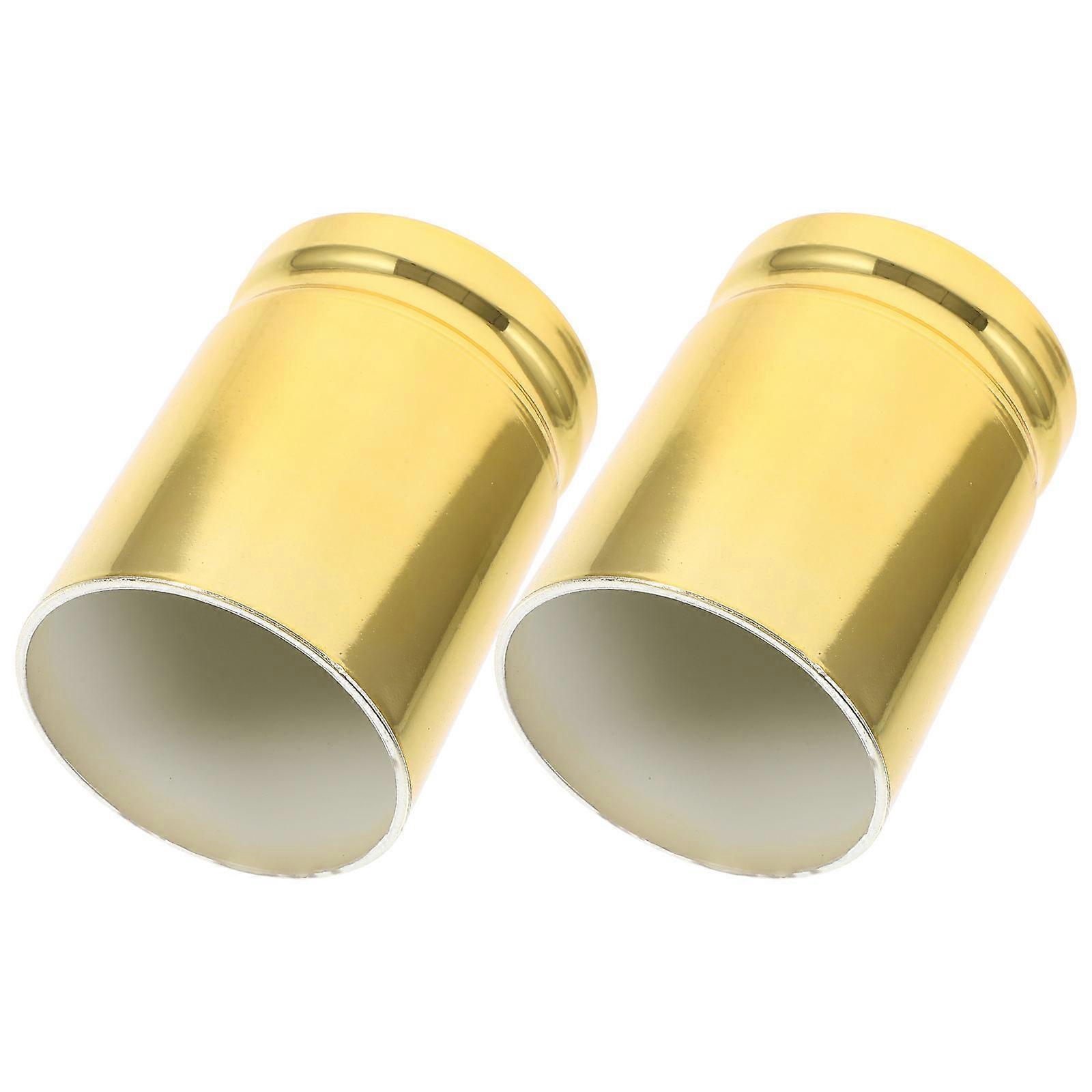 Practical Small Reusable Water Cups 50ml Ideal For Picnics Game Nights Outdoor Events Bullet Shell Shape Golden 2Pcs
