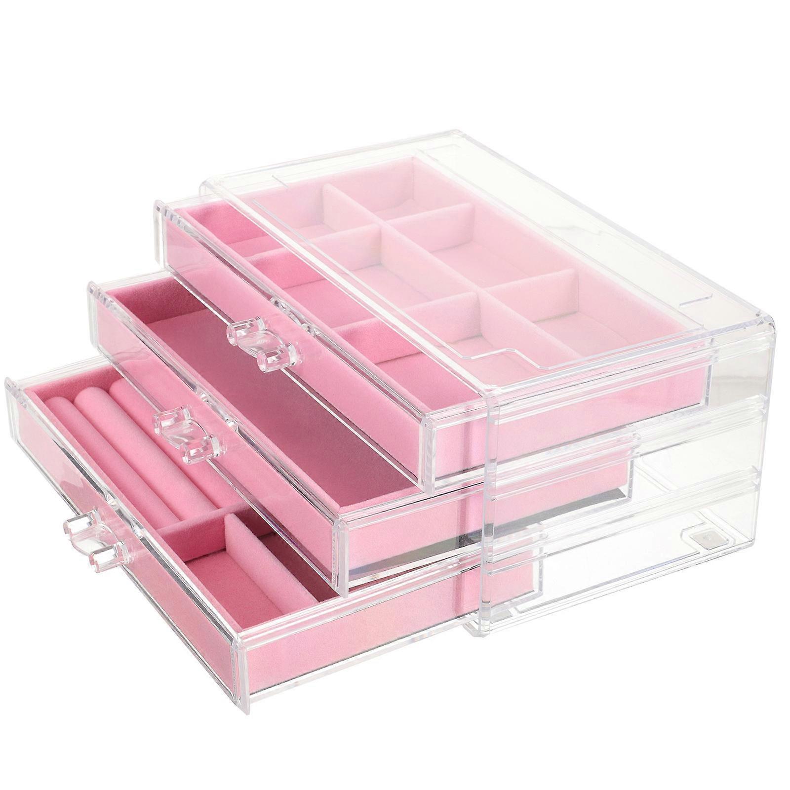 Versatile Desktop Sundry Storage Organizer Suitable For School And Gift Giving In Pink Color With Functional Storage Design 1 Set