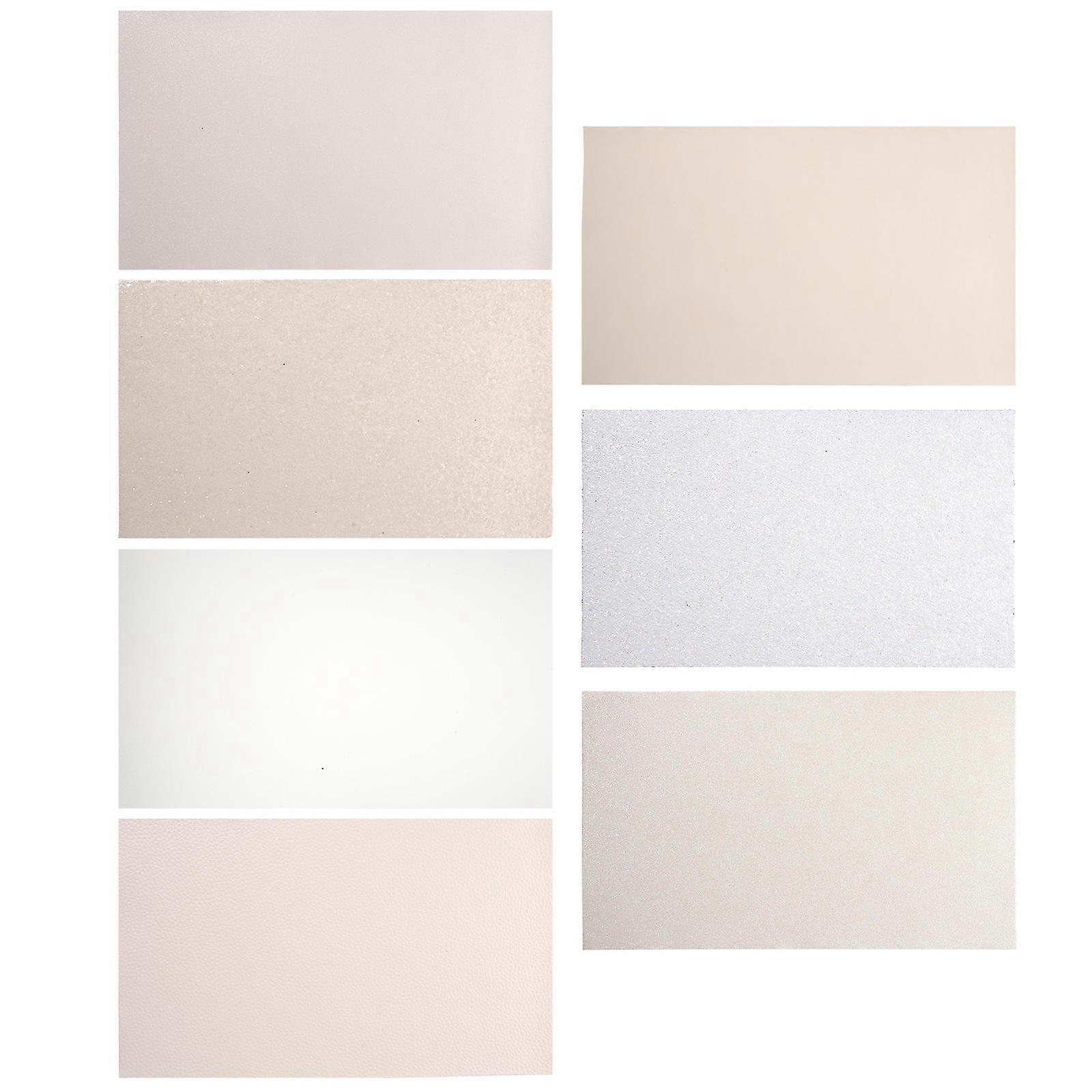 14 Pcs Faux Sheets Rectangular DIY Material For Crafters Sewing Decoration 33x20x0.1cm White