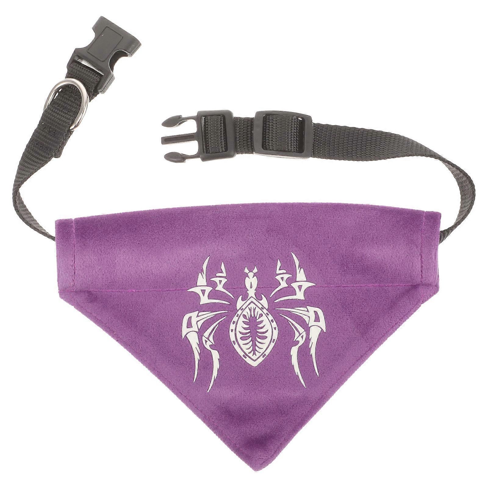 2Pcs Halloween Pet Bandana Triangle Shape Functional Accessory For Dog Photography Use Breathable Material