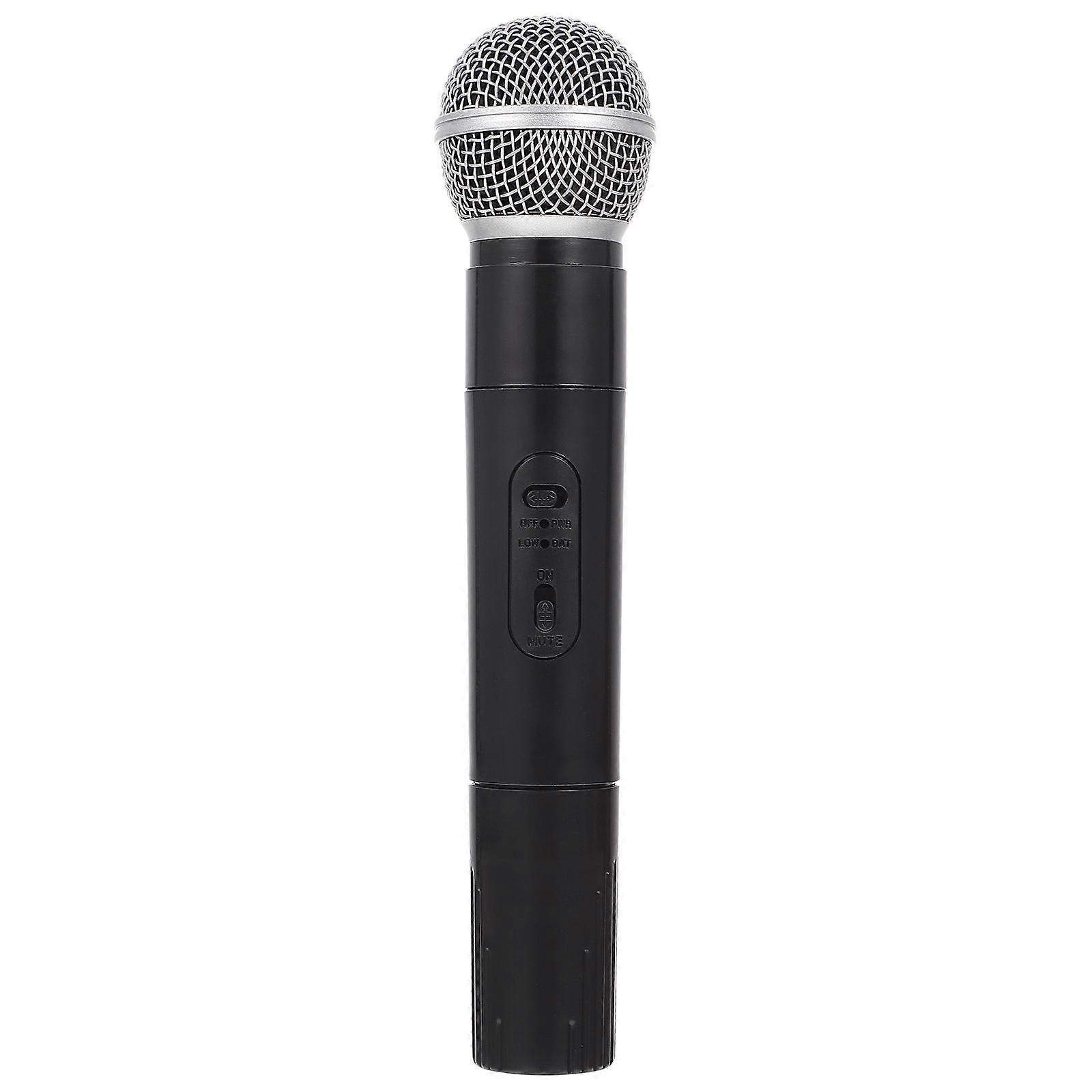 Simulate Microphone Toy Simulated Microphone Stage Performance Black 23.5X5CM For Kids 1Pcs
