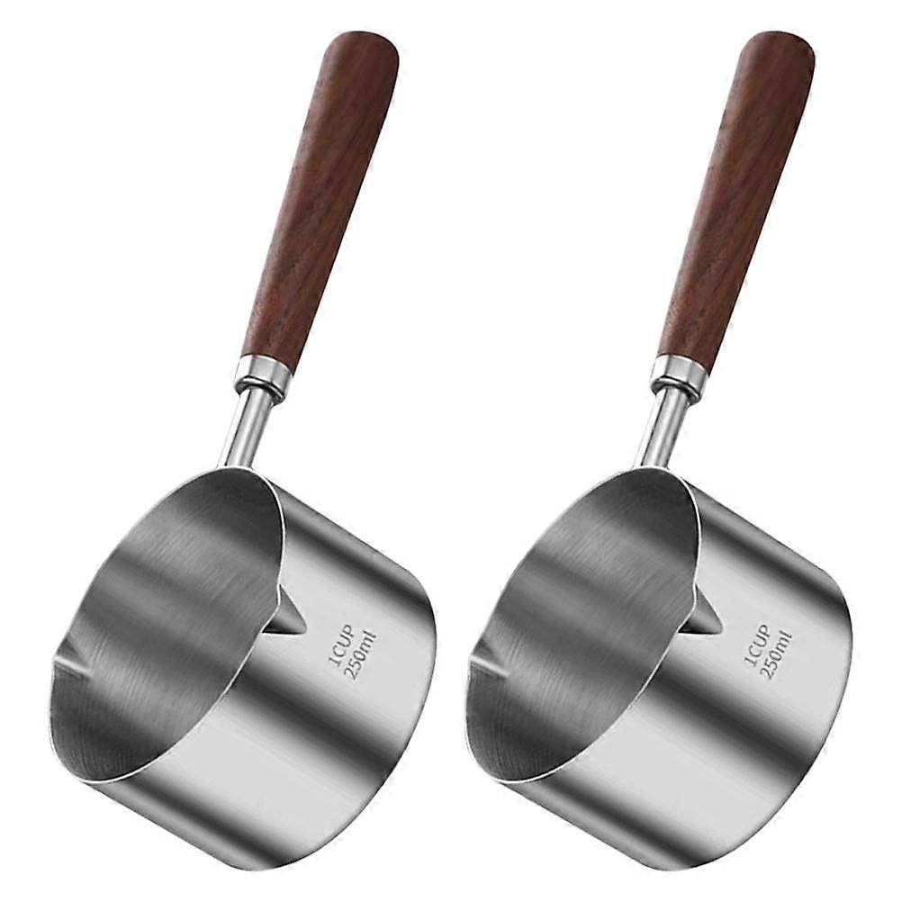 Multi-Functional Stainless Steel Sauce Pan with Handle for Making Sauces and Heating Milk Silver Finish 6 Pcs