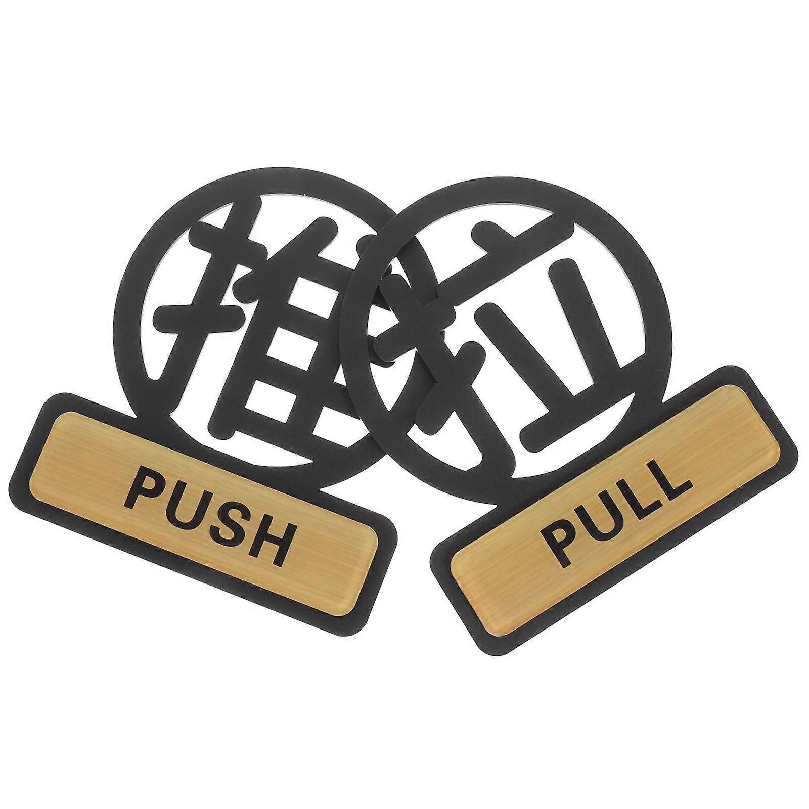 Push and Pull Signs Door Sign with Acrylic Material 8Pcs
