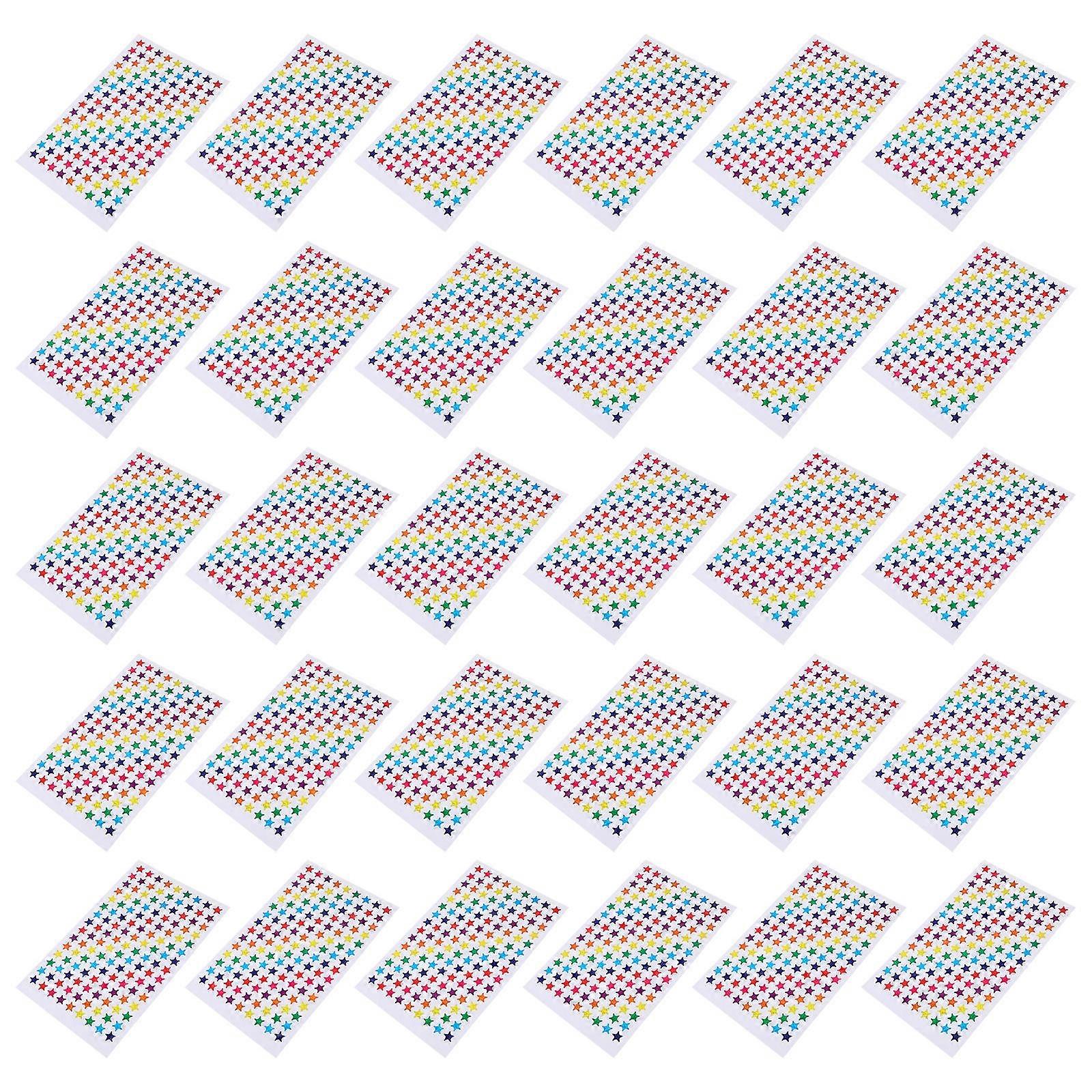 Five-Pointed Star Sticker Reward Sticker for Decoration 100 Sheets Bundle