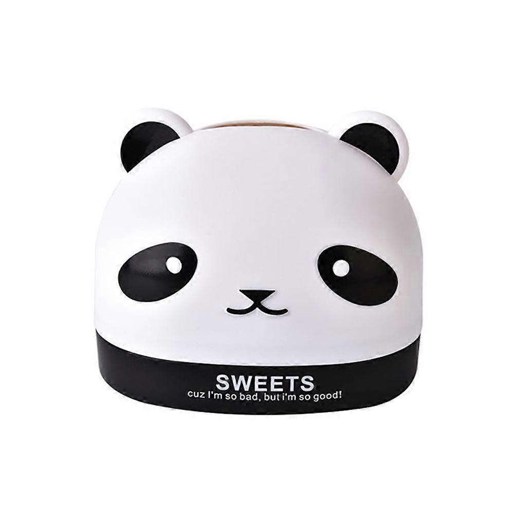 Black Plastic Tissue Holder for Home Use 2Pcs Cartoon Panda Tissue Box