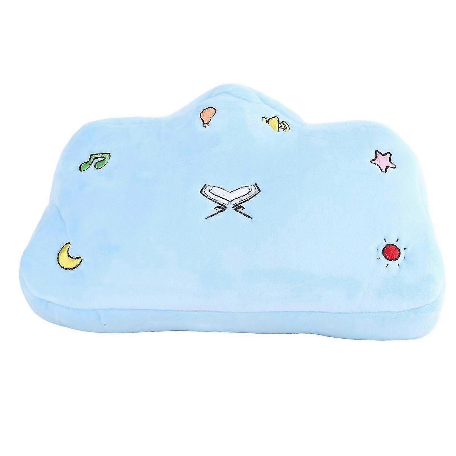 Oreiller Coran confortable, doux et mignon, en forme de nuage bleu, avec lumière LED, en polyester, pour enfants, pour décoration