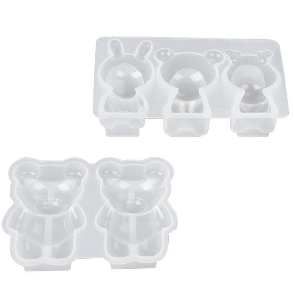 DIY Baking Mold Bear Rabbit Cake Silicone Molds for 6Pcs Ornaments