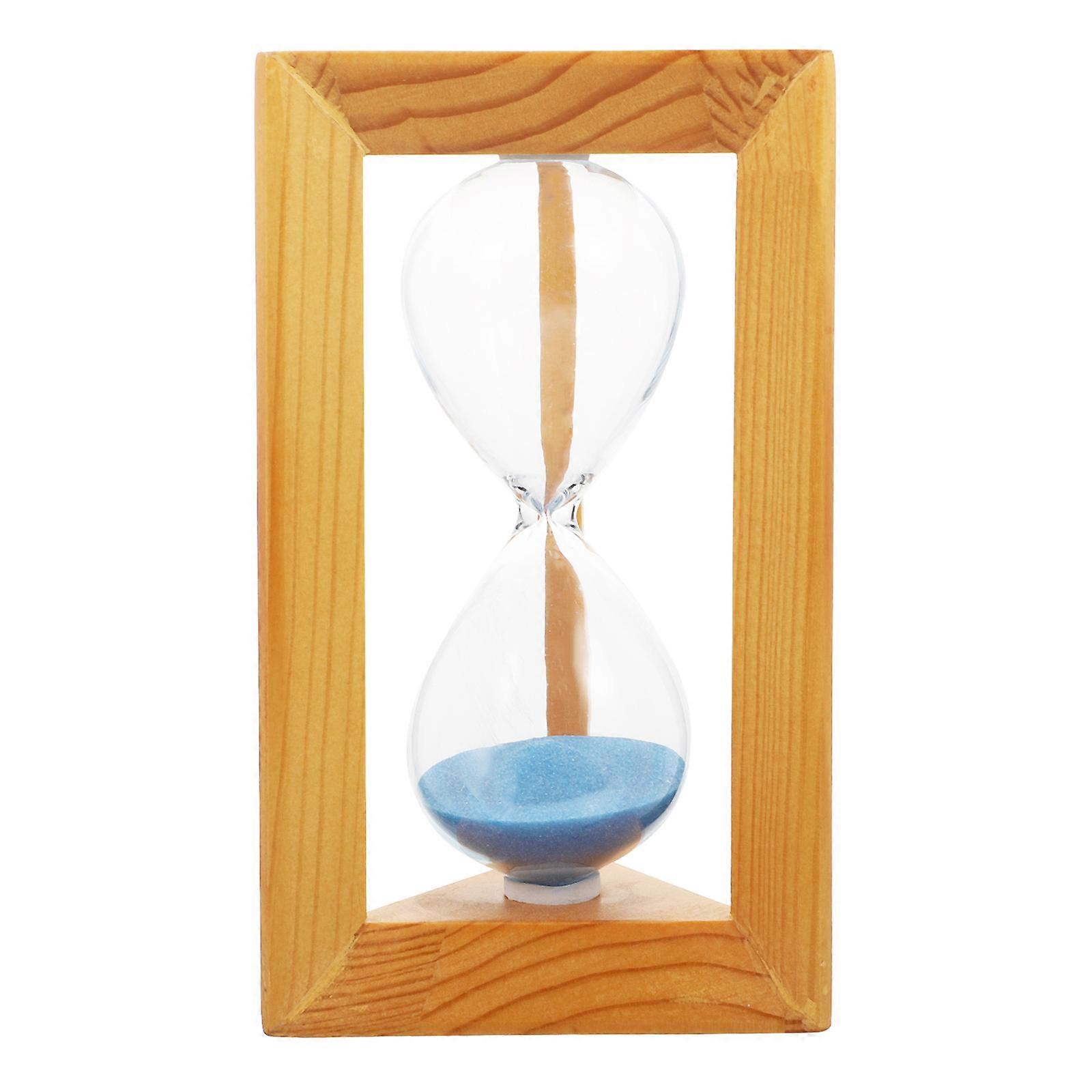 Retro Sand Clock for Wooden Glass Hourglass Timing Tool 8Pcs Blue