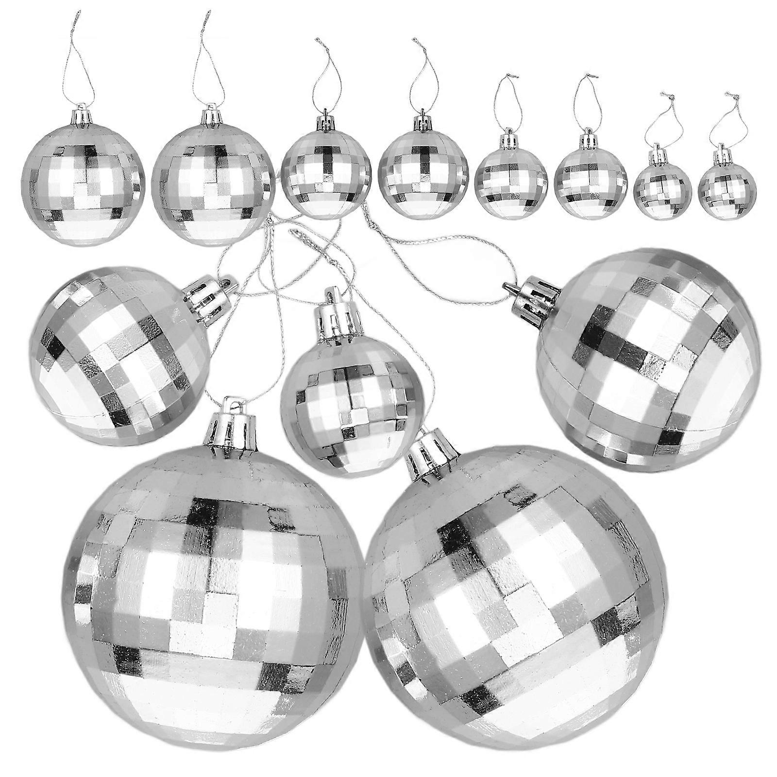Xmas Balls Decoration 36Pcs Silver Plastic Versatile Usage Xmas Party Decorations