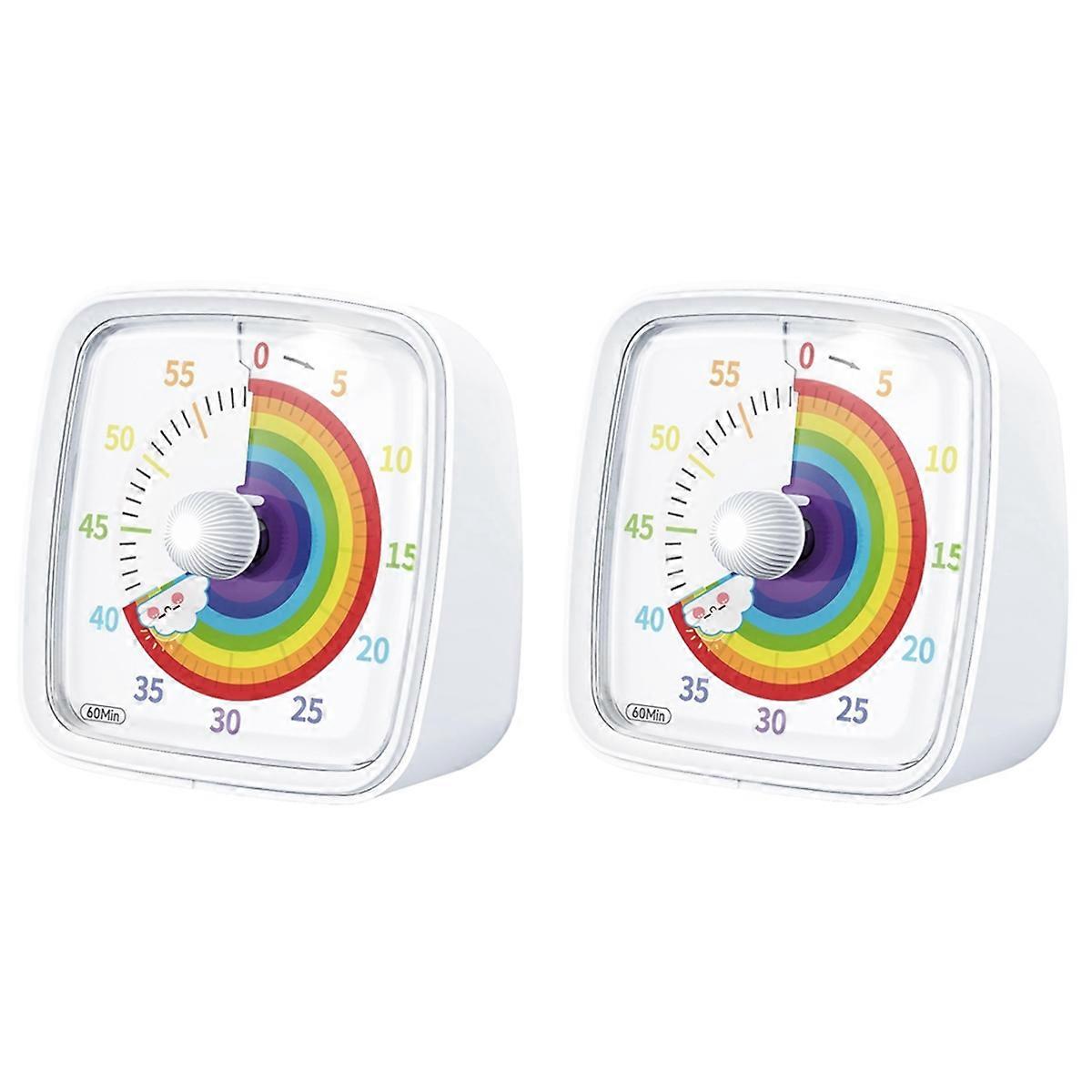 60-Minute Visual Timer with Night Light, Countdown Timer, White