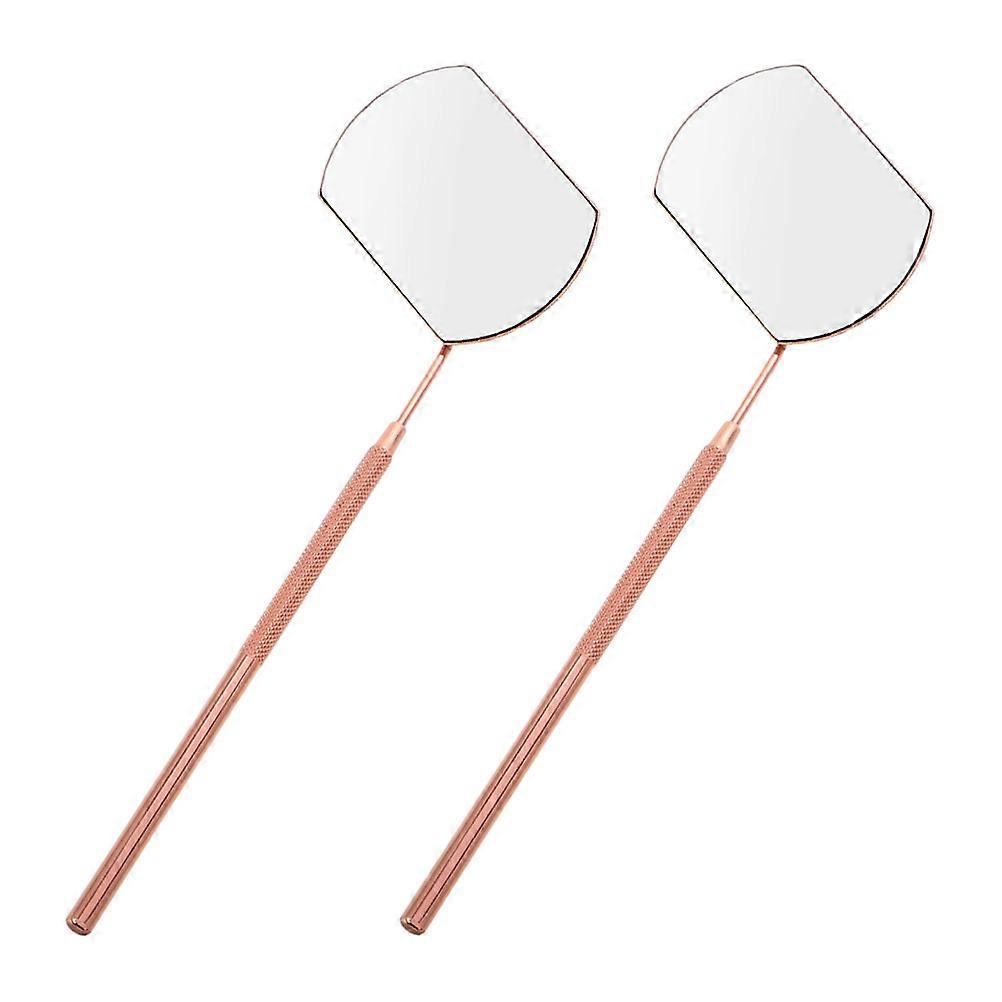 Handheld Mirror with Handle Eyelash Mirror for Lash Tech Supplies 10Pcs
