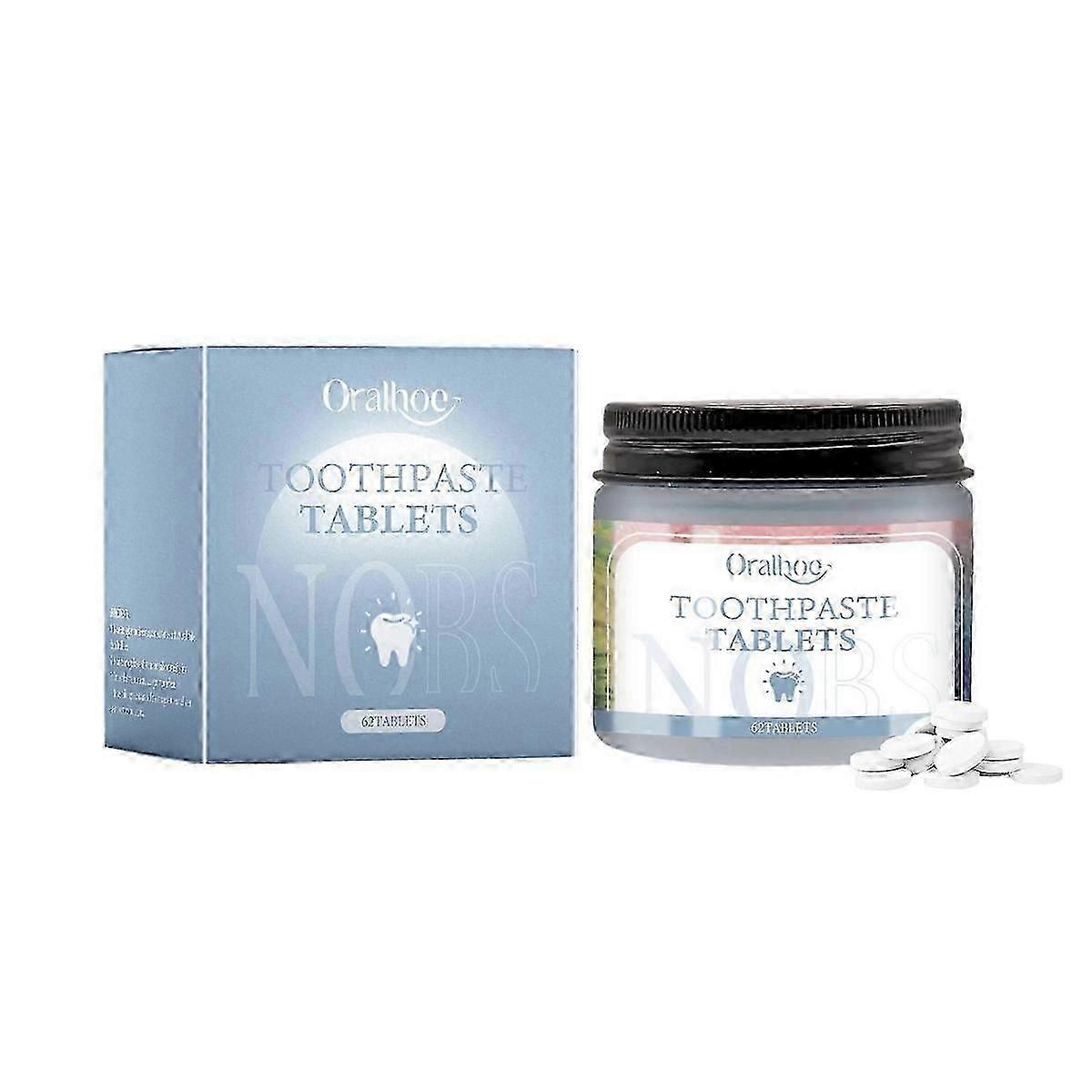 Oralhoe toothpaste tablets with gentle ingredients to clean teeth stains and protect tooth enamel de