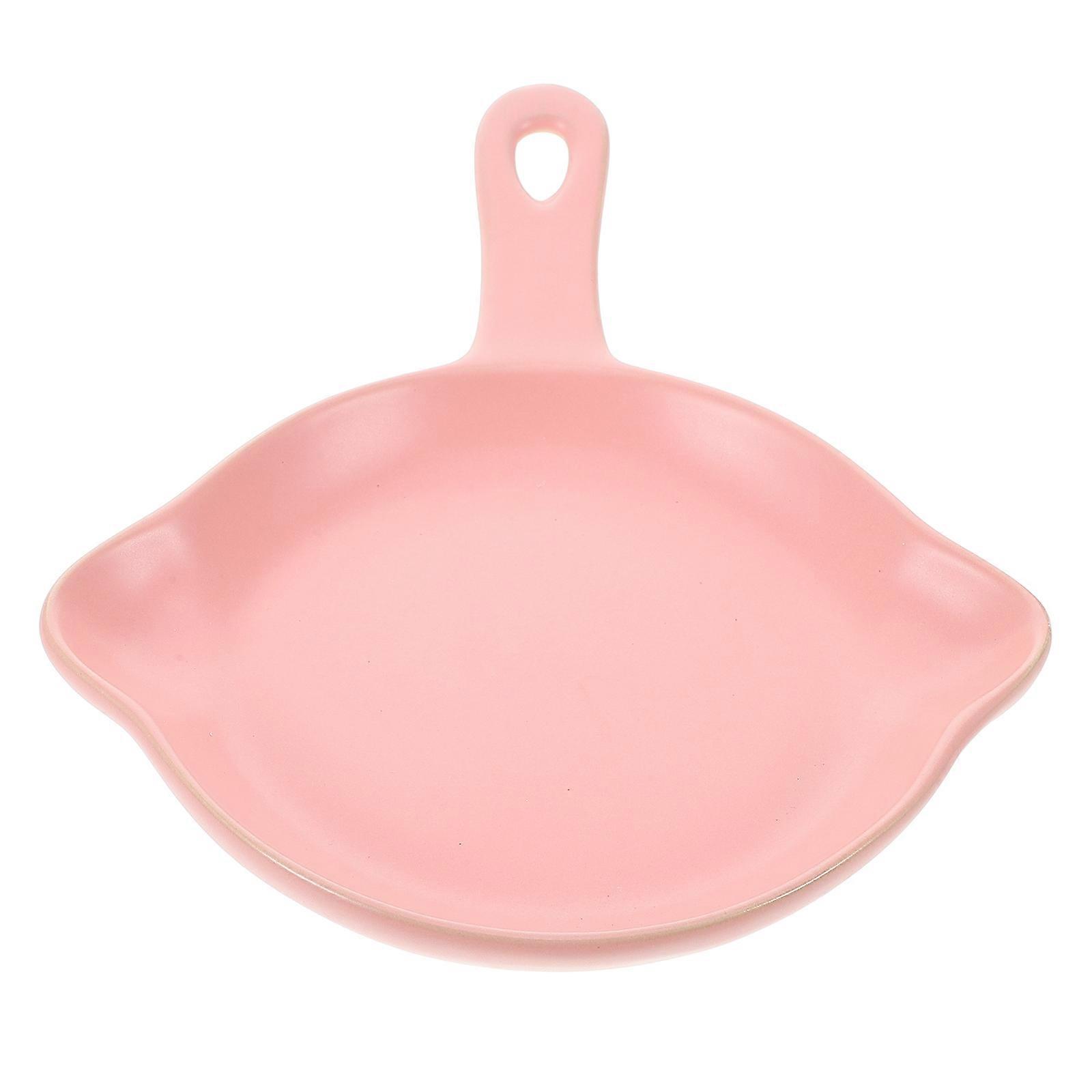 Ceramic Baking Tray Small Serveware Suitable For Families At Breakfast High Temp Resistance 1Set