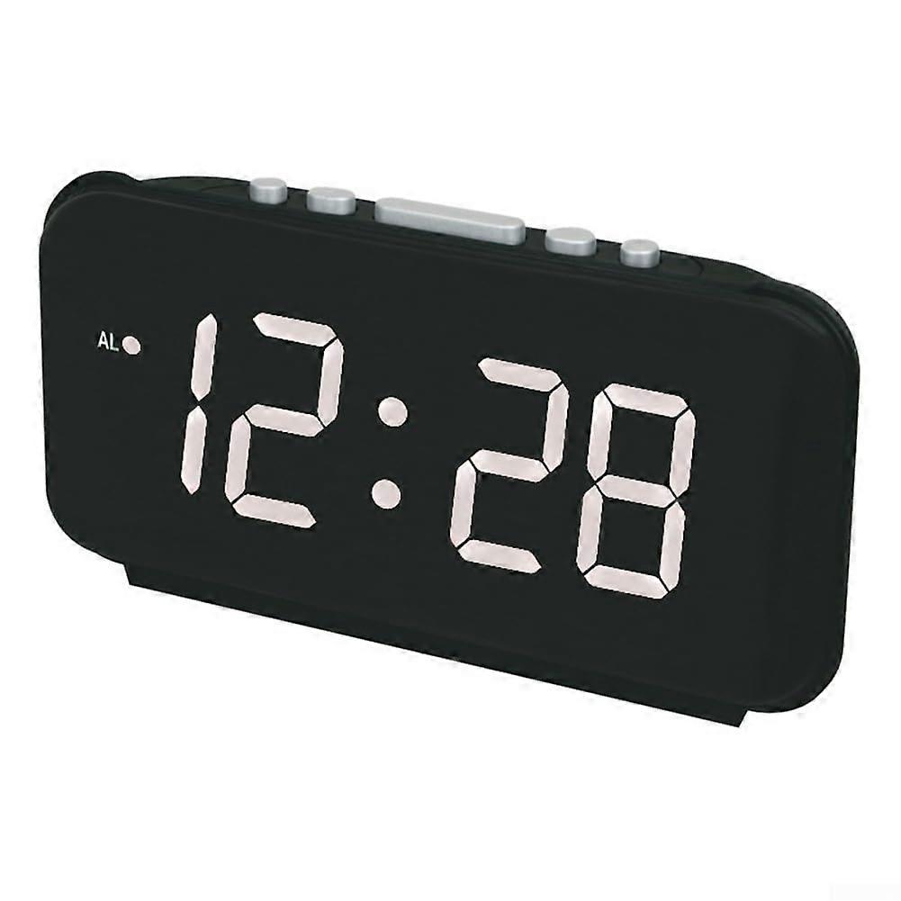 Creative LED Digital Alarm Clock White Adjustable Up Function Desk Clock For Home And Office Use