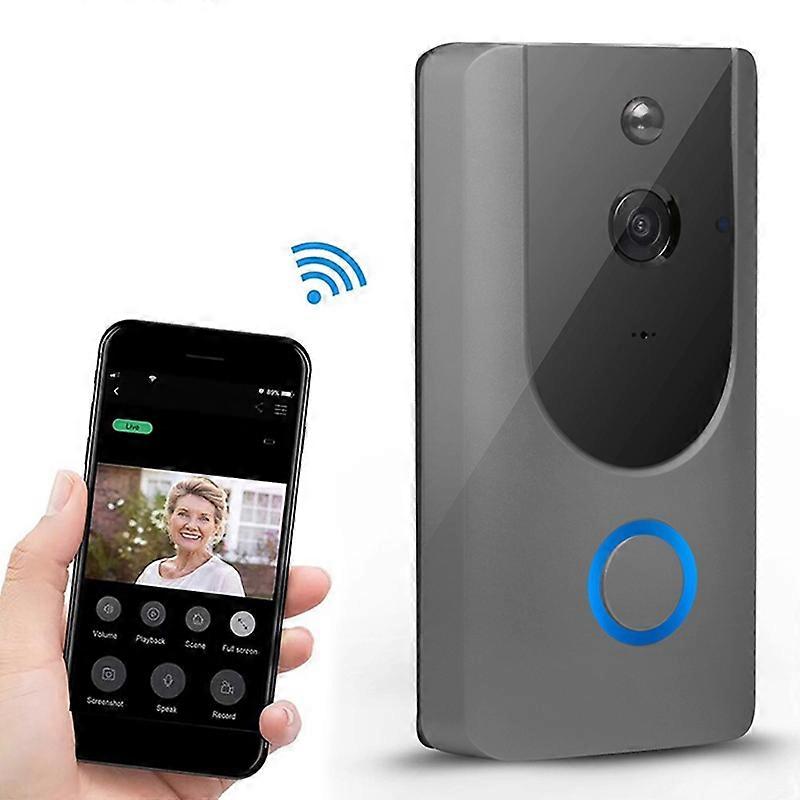 M2 720P Smart WIFI Video Visual Doorbell,Support Mobile Phone Remote Monitoring & Night Vision (Grey)